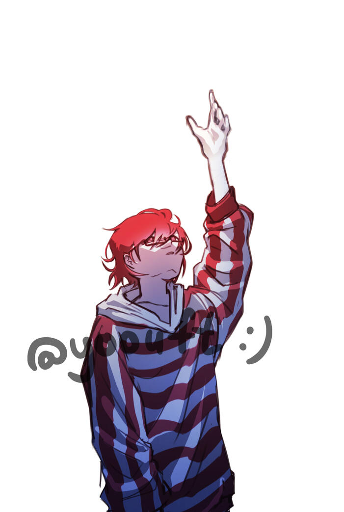Half body, coloured sketch